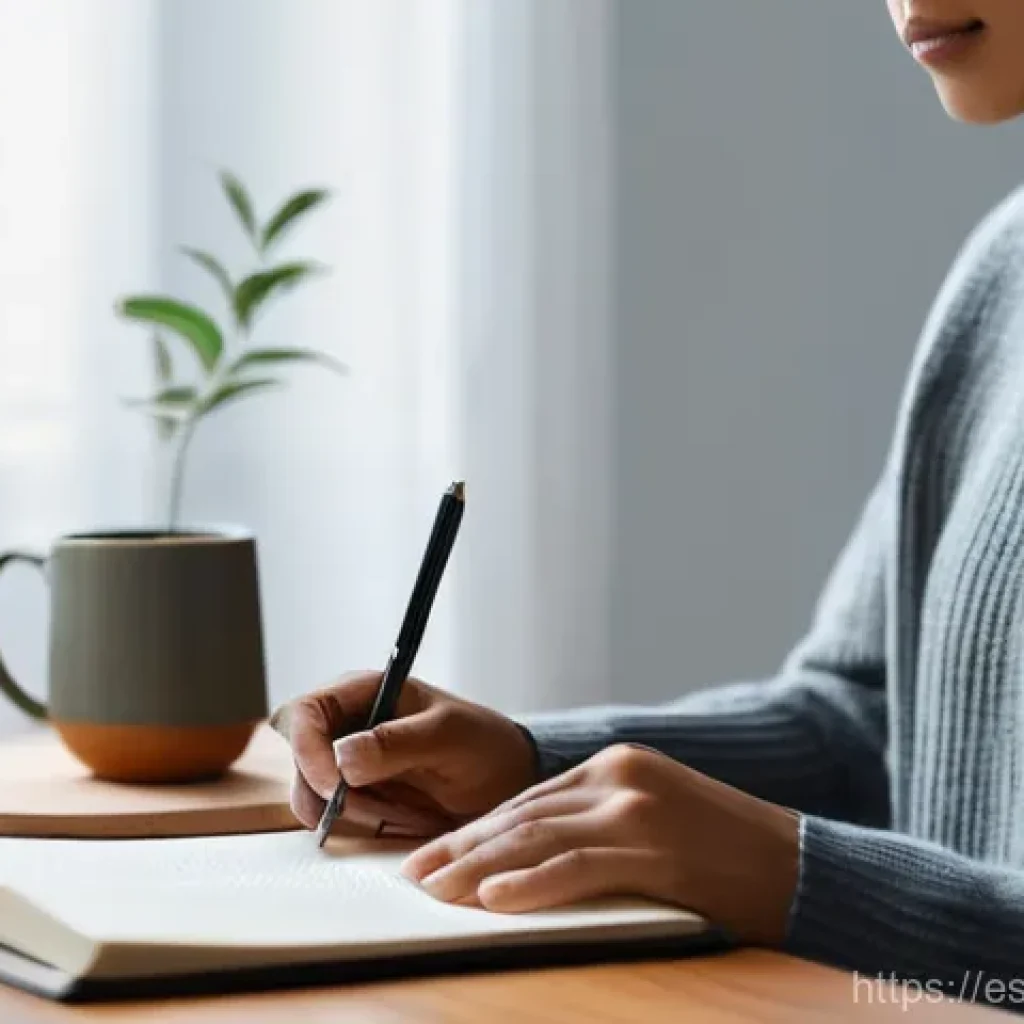 단순함의 철학과 우선순위 정하기 - **Prompt:** A serene, minimalist workspace bathed in soft, natural morning light. A person, appearin...