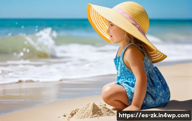 단순함의 철학을 활용한 목표 설정 - **Prompt:** A young girl, around 7 years old, wearing a colorful sundress and a sunhat, playing on a...