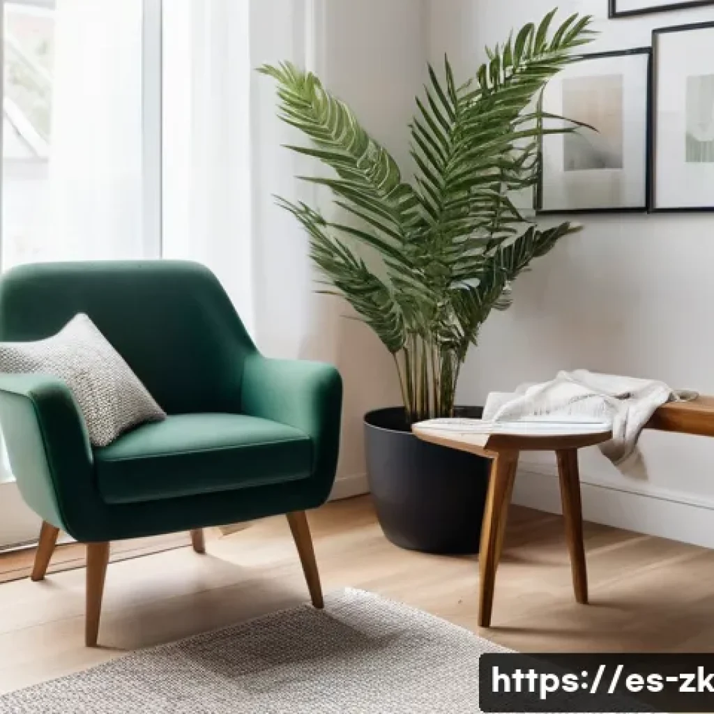 단순함의 철학과 자기계발 - **Prompt 1: A Serene and Decluttered Living Space**
"A brightly lit, minimalist living room duri...