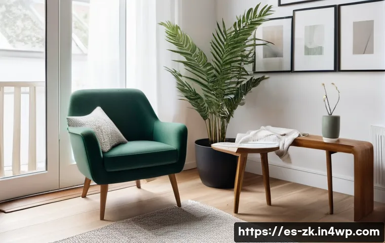 단순함의 철학과 자기계발 - **Prompt 1: A Serene and Decluttered Living Space**
    "A brightly lit, minimalist living room duri...